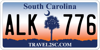 SC license plate ALK776