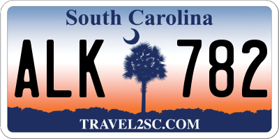 SC license plate ALK782