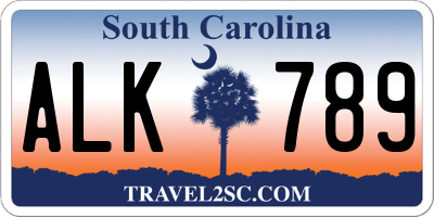 SC license plate ALK789