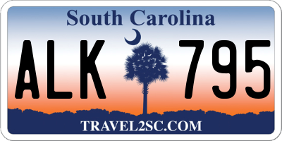 SC license plate ALK795