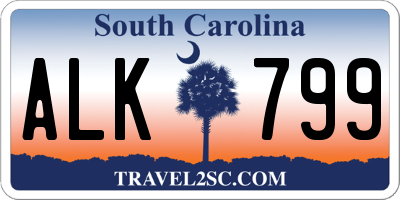SC license plate ALK799