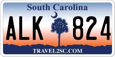 SC license plate ALK824
