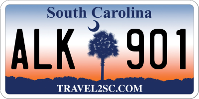 SC license plate ALK901