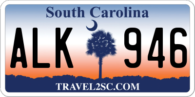 SC license plate ALK946