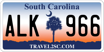 SC license plate ALK966