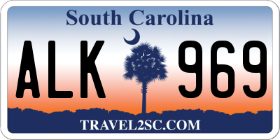 SC license plate ALK969