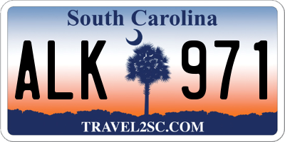 SC license plate ALK971