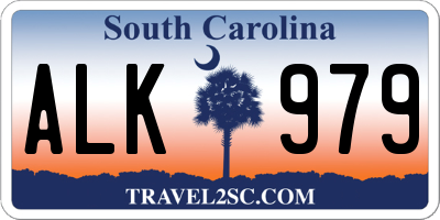 SC license plate ALK979