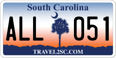 SC license plate ALL051