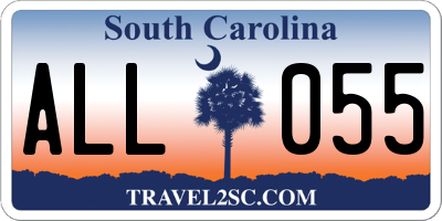 SC license plate ALL055