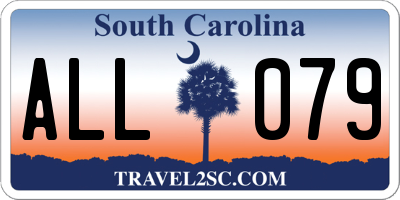 SC license plate ALL079