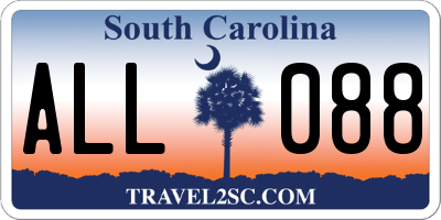 SC license plate ALL088
