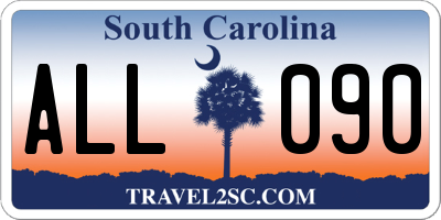 SC license plate ALL090