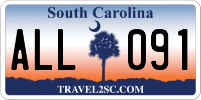 SC license plate ALL091
