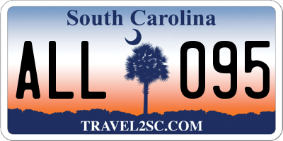 SC license plate ALL095