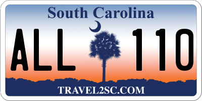 SC license plate ALL110