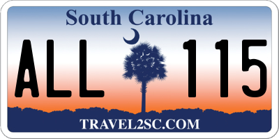 SC license plate ALL115