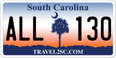 SC license plate ALL130