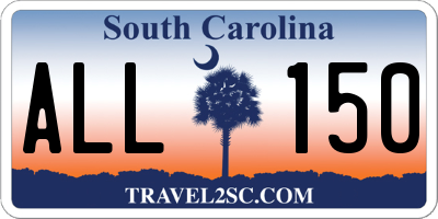 SC license plate ALL150