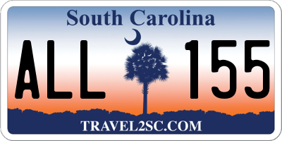 SC license plate ALL155