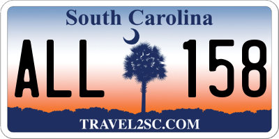 SC license plate ALL158