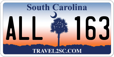 SC license plate ALL163