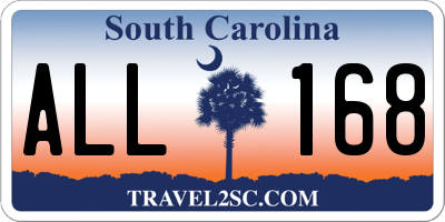 SC license plate ALL168