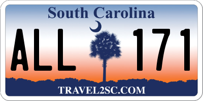 SC license plate ALL171