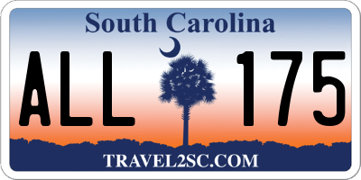 SC license plate ALL175
