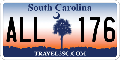 SC license plate ALL176