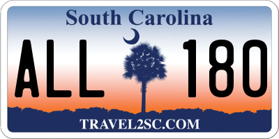 SC license plate ALL180
