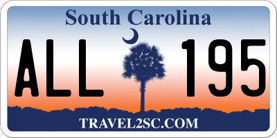 SC license plate ALL195