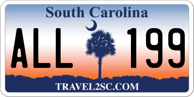 SC license plate ALL199