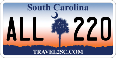SC license plate ALL220