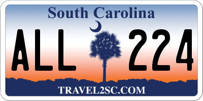 SC license plate ALL224