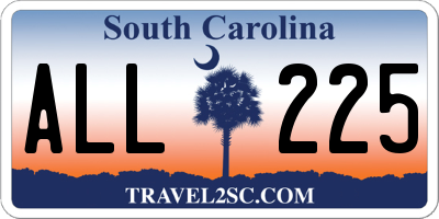 SC license plate ALL225