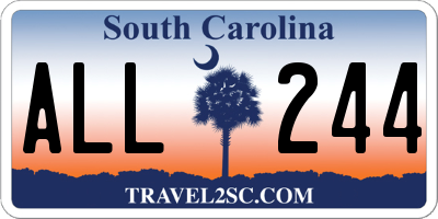 SC license plate ALL244