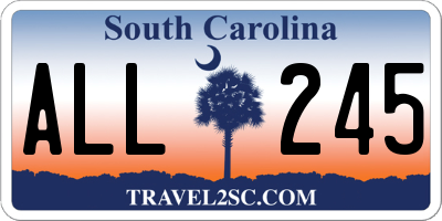 SC license plate ALL245