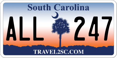 SC license plate ALL247