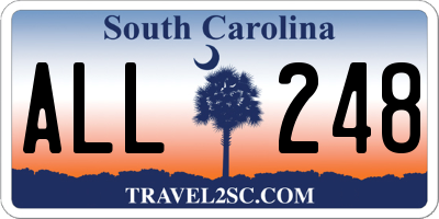 SC license plate ALL248