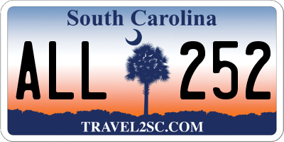 SC license plate ALL252