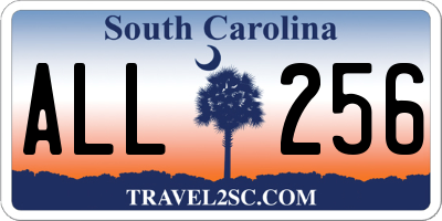 SC license plate ALL256