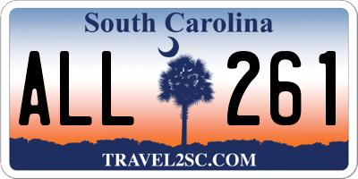 SC license plate ALL261