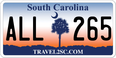 SC license plate ALL265