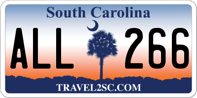SC license plate ALL266