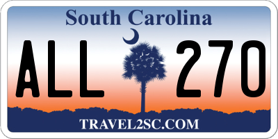 SC license plate ALL270