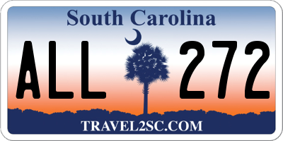SC license plate ALL272