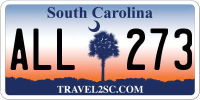 SC license plate ALL273