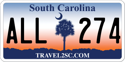 SC license plate ALL274