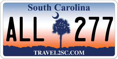SC license plate ALL277